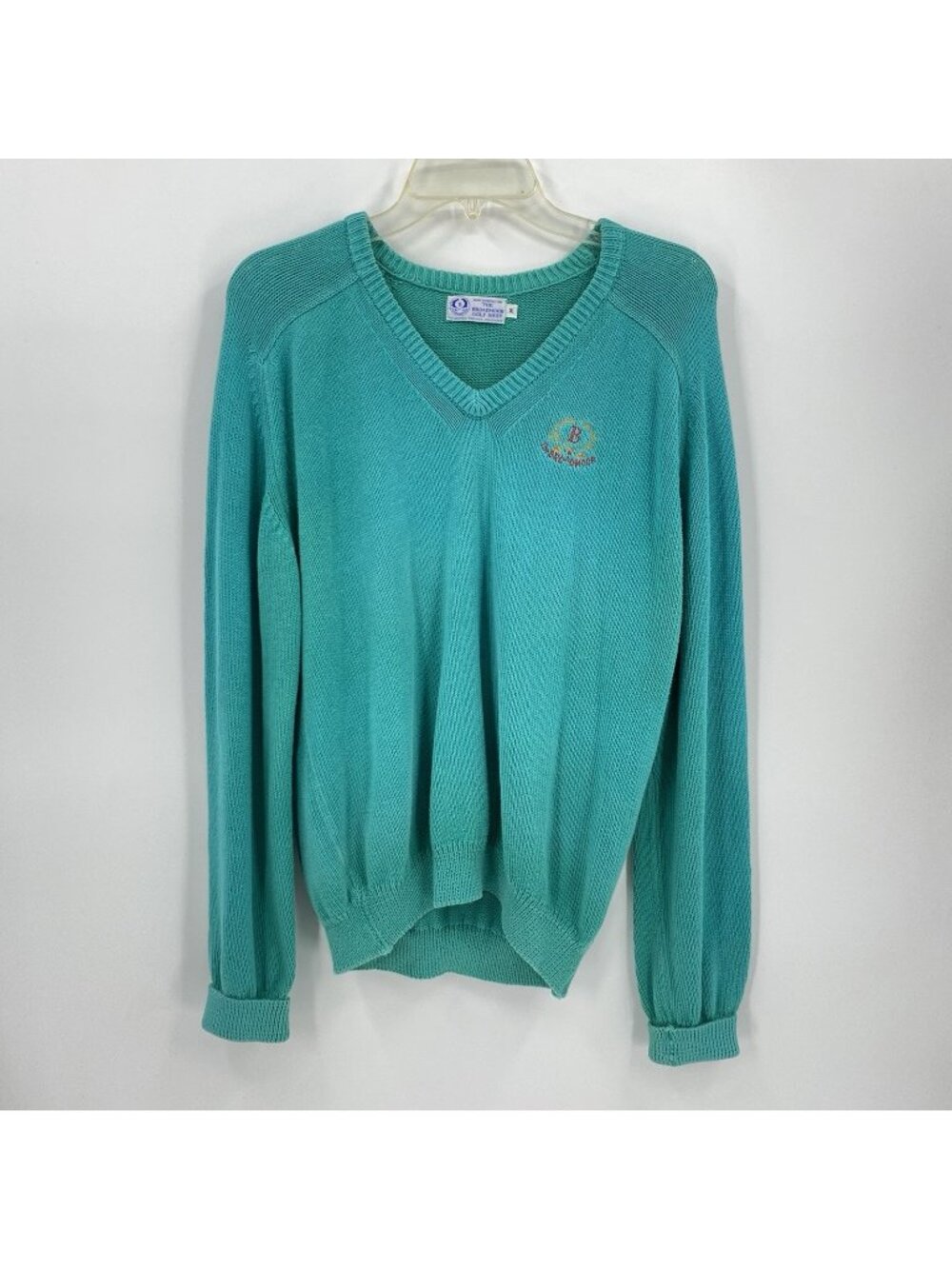 The Broadmoor Golf Shop Colorado Springs, CO Vintage Sweater Green V Neck Medium
